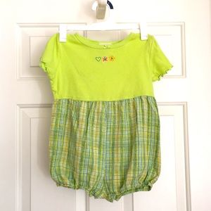 Teaze Green One Piece Dress 18 Months Plaids